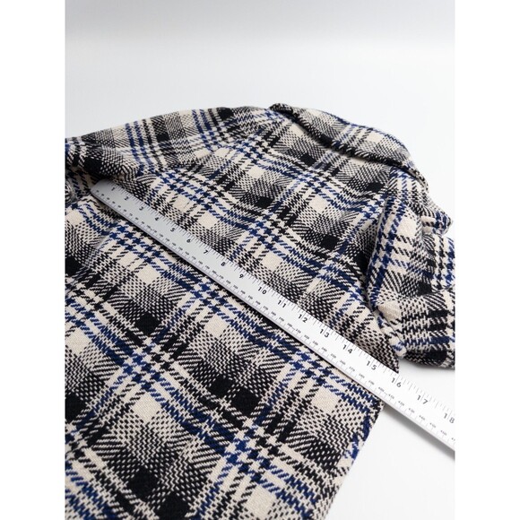 Guess Jeans Coat‎ Womens XS Plaid Black White Button Up Peacoat Wool Polyester - Picture 6 of 9